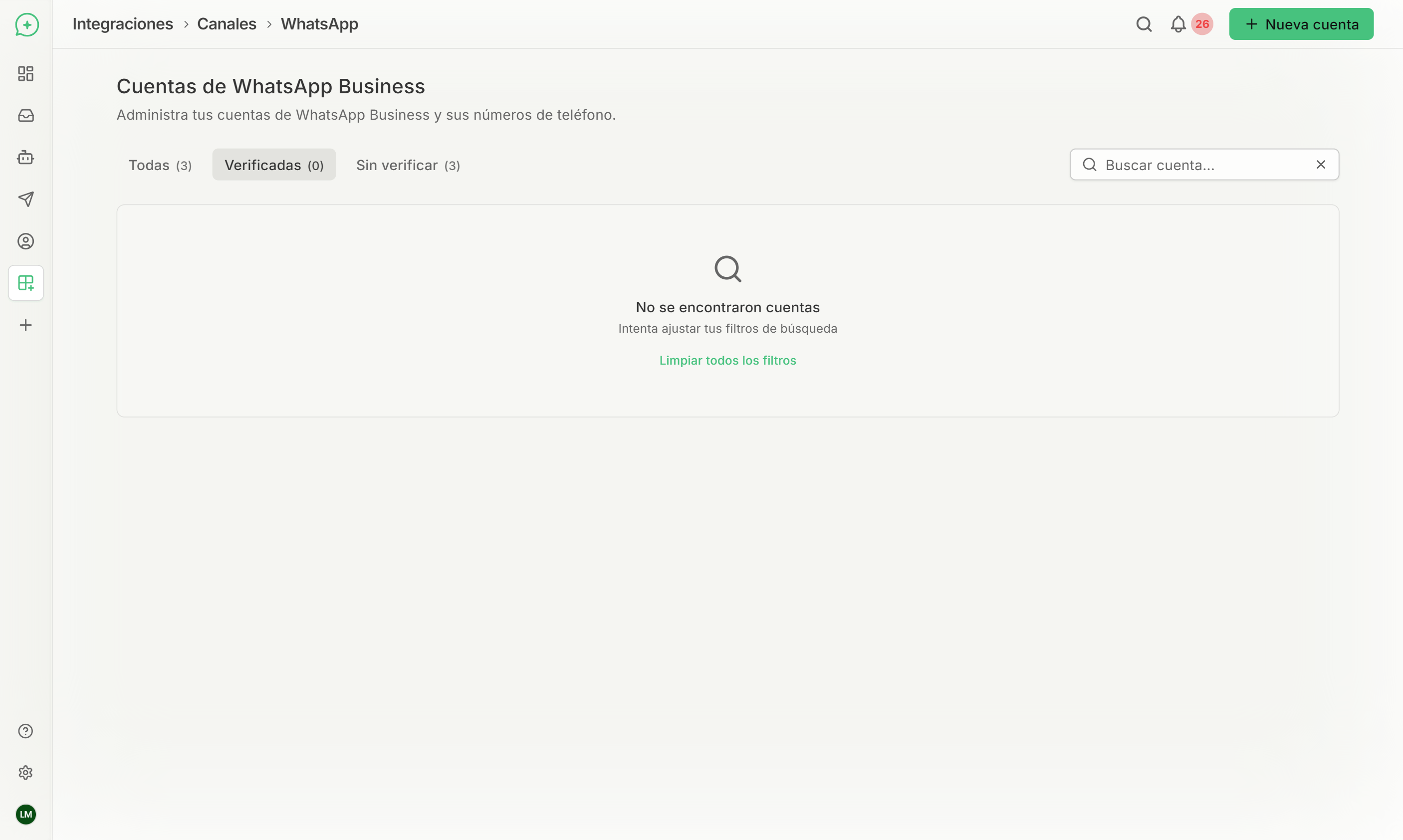 Botón para añadir un nuevo canal